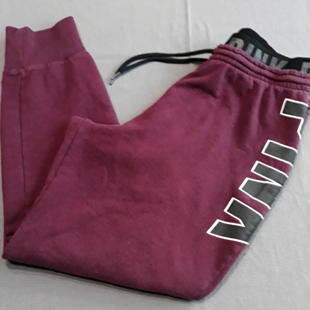 Vs Pink maroon joggers